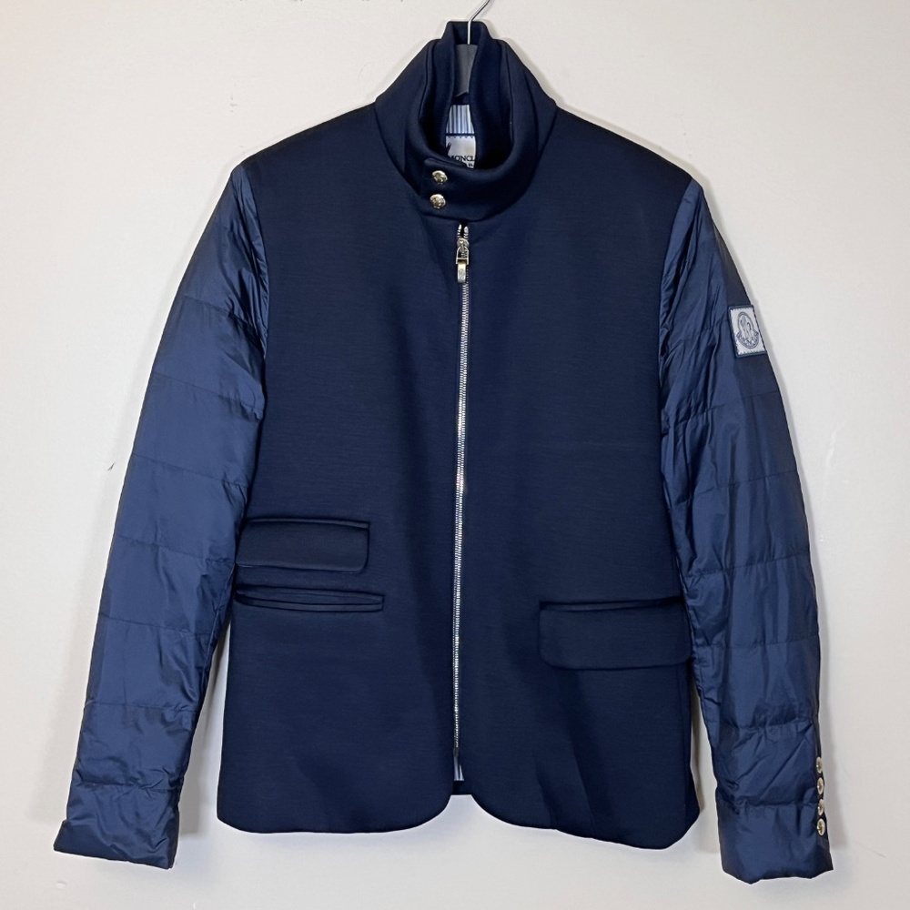 Moncler Gamme Bleu Down Wool Classe 1 Full Zip Jacket - Men's Size 0